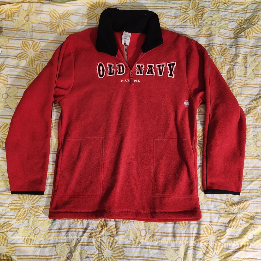 NWT Old Navy Women's Quarter Zip Red Sweater
